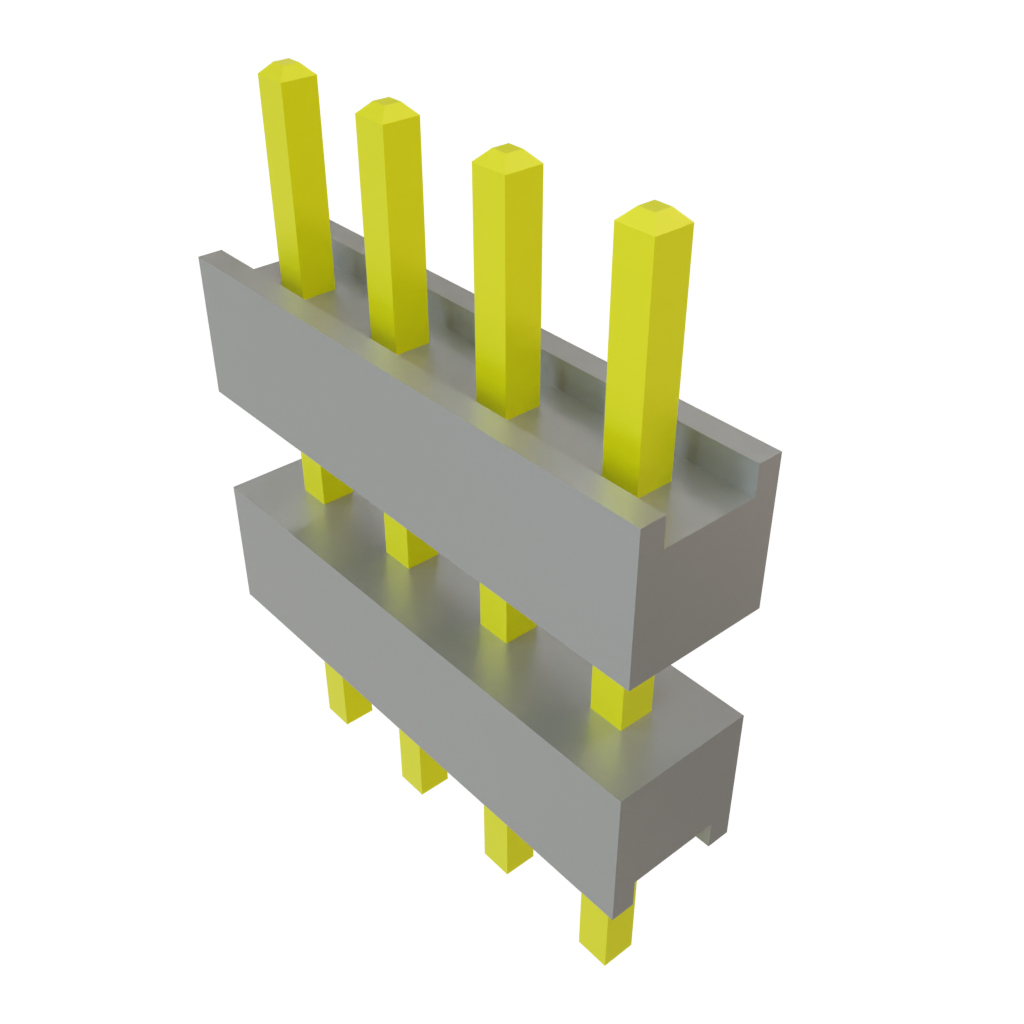 Conn Board Stacker HDR 4 POS 2.54mm Solder ST Top Entry Thru-Hole Bulk