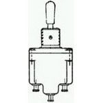 Switch Toggle (ON) OFF ON SPDT Round Lever Solder Lug 15A 277VAC 250VDC 372.85VA Panel Mount with Threads