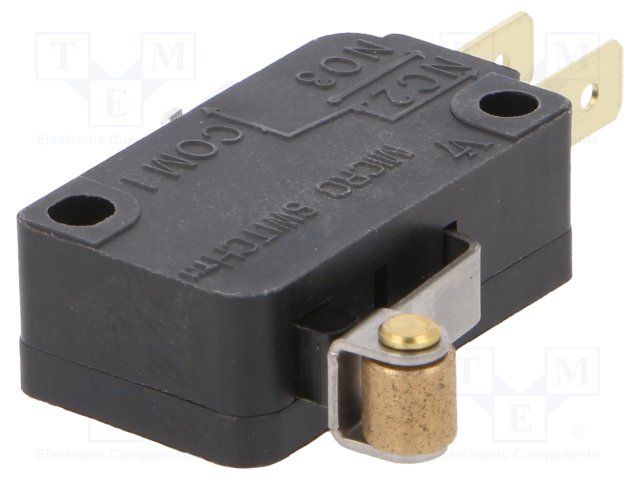 SPDT Snap Action Switch, Roller Lever, 11A 277VAC, Quick Connect