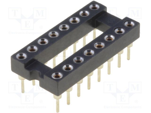 IC; DIP; Machine Pin Socket 16P .100 Pitch