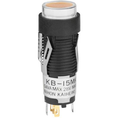 Switch Push Button ON (ON) SPDT Round Button 0.1A 28VAC 28VDC 0.4VA Momentary Contact Panel Mount Solder Lug