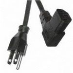 16AWG 3C 125V 13A Power Cord, Black, Unshielded
