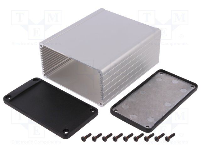 Enclosures, Boxes, & Cases 4.73 x 4.09 x 2.15 EMI/RFI, CLR ANODIZE