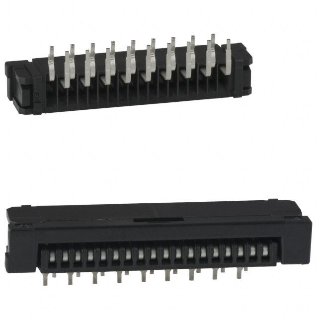 18 Pos 1 Row Right Angle Header, 1mm Pitch, 1A, 100V