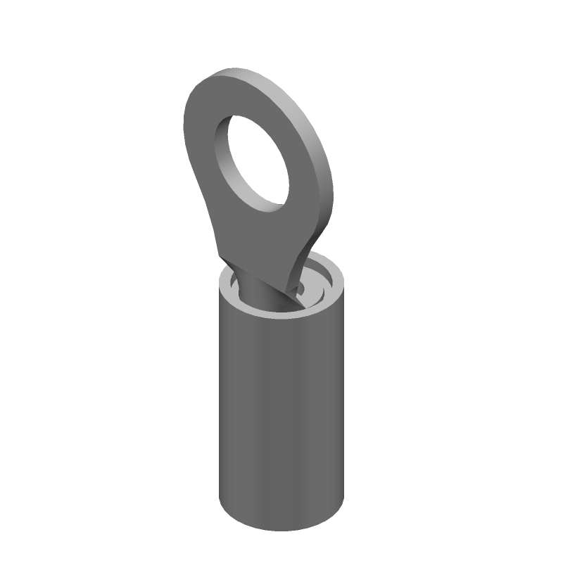 PIDG Female Crimp Terminal, 22-16 AWG, Red Nylon, Tin Plated Copper