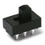 DPDT Slide Switch, 6A 250VAC, Right Angle, Thru-Hole PC Pins