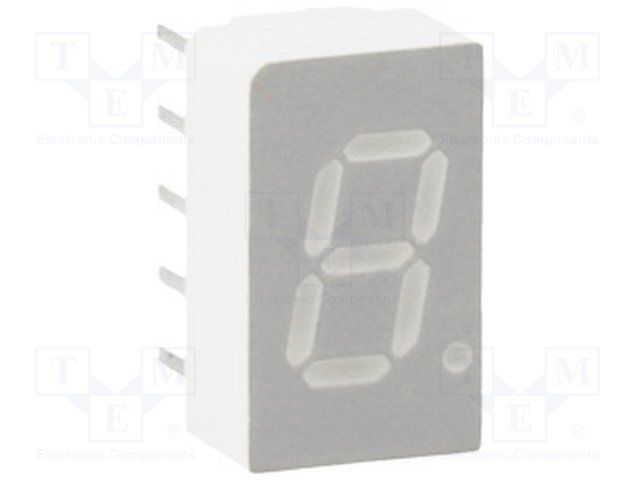 Red 1-Digit 8-LED Segment Display Module, DIP, 4.19mm Char Width