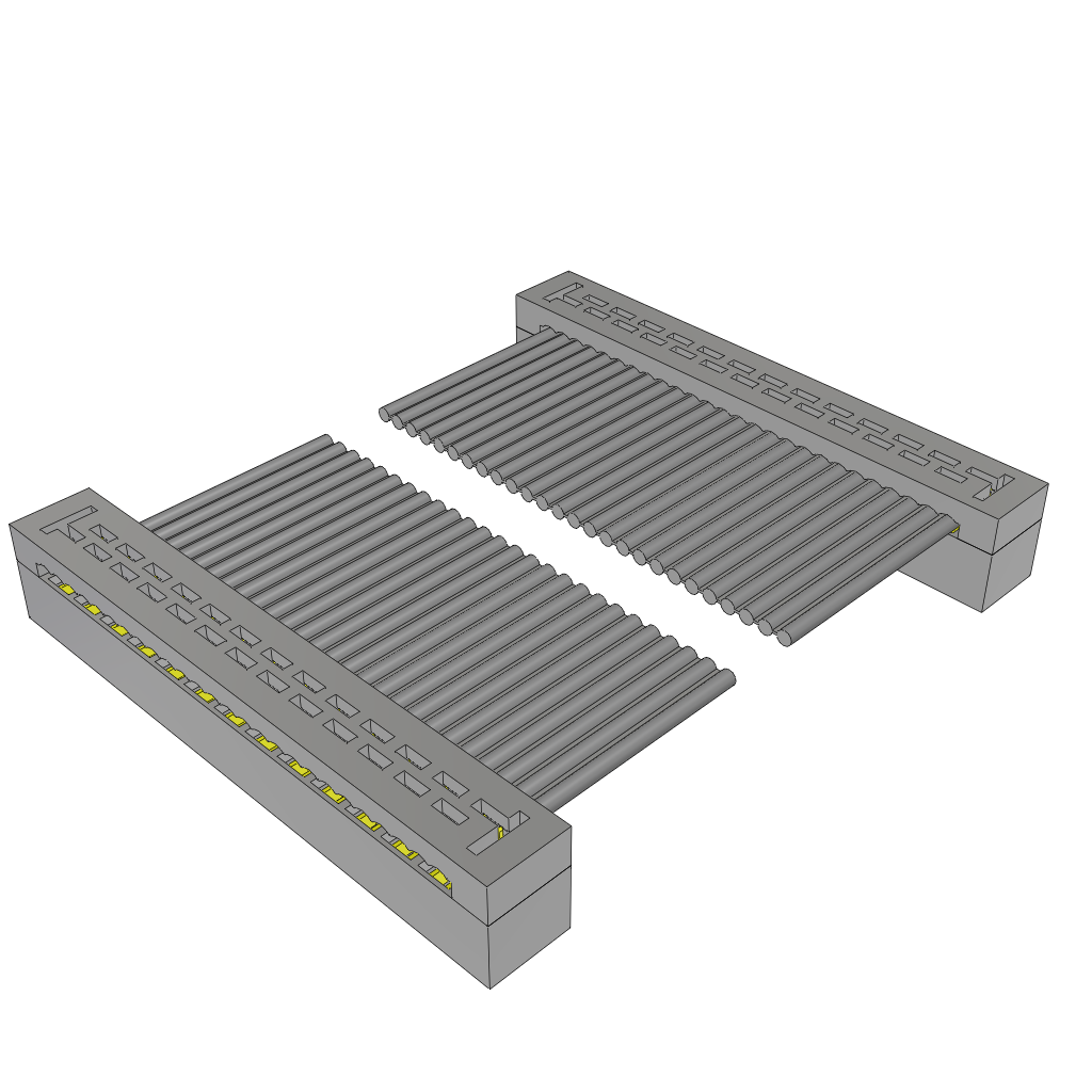 Cable Assembly Flat Ribbon 0.082m 28AWG IDC Connector to IDC Connector 26 to 26 POS SKT-SKT IDT-IDT Bulk