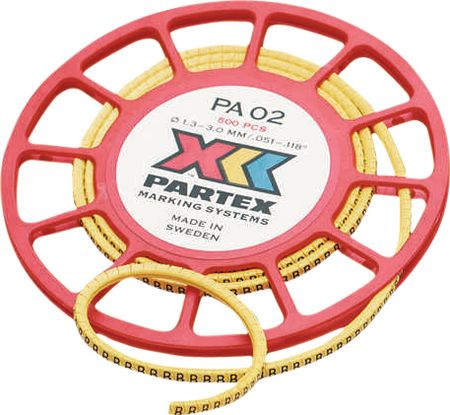 Cable markers, 'I' 3 mm yellow, PA-02003SV40.I, Partex