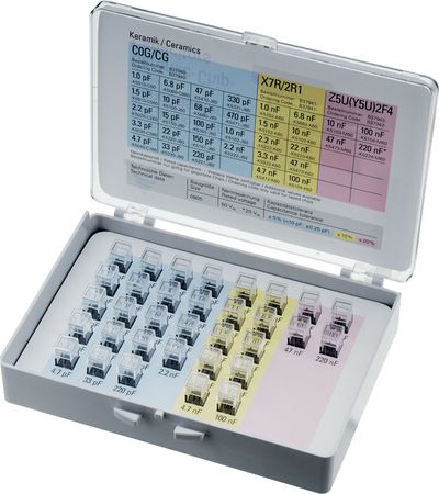 Ceramic capacitor assortment SMD 1 pF. . .220 nF, SMD-CS 25, Constructiva