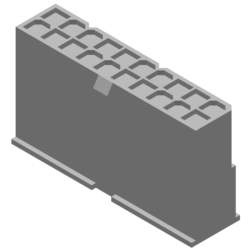 20 Pos 4.2mm Crimp Wire Housing, Male Pin, 600V, 9A