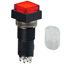 Illuminated Pushbutton Switch, DPDT, 1A 125VAC 30VDC, Red LED, Solder