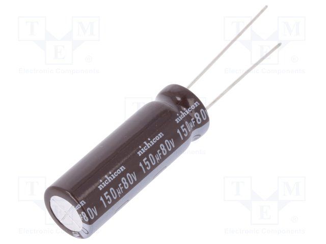 150uF 80V Radial Aluminum Electrolytic Capacitor, 459mA, 105C