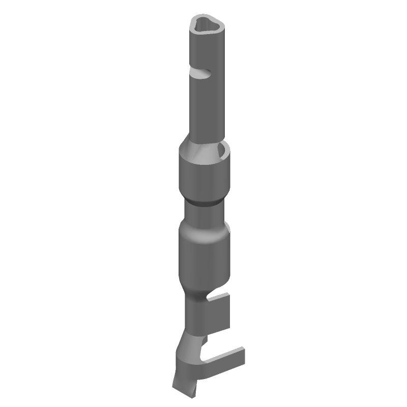 Female Crimp Signal Connector, 26-22 AWG, 600V, 9.5A, Tin