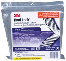 3M         TB4575             DUAL LOCK RECLOSABLE FASTENER, BLACK, 25.4MM