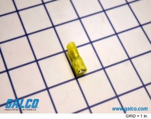 Female Crimp Terminal, Brass/Tin, Fully Insulated, 10-12 AWG