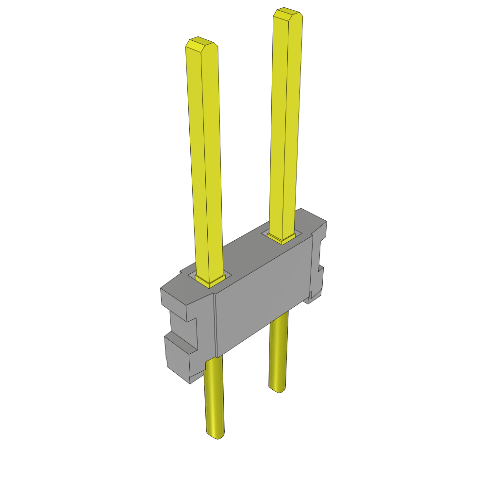 Conn Unshrouded Header HDR 2 POS Solder ST Top Entry Thru-Hole Bulk