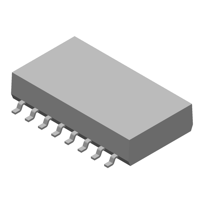 8-Pos SPST Slide DIP Switch, 1.27mm Pitch, 24VDC, 100mA, SMD