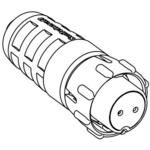 6 Pos Female Circular Connector, 7.5A, 250V, Gold, IP66, Solder