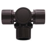 Conduit fitting Rated width=42 black T-Connector - 166-24805, HG-42-T BK, HellermannTyton