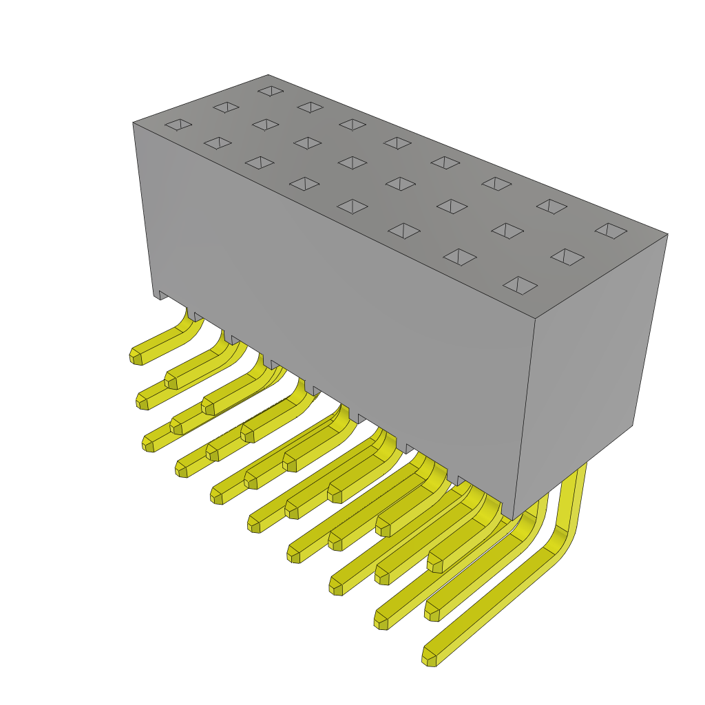 Conn Socket Strip SKT 24 POS 2.54mm Solder RA Side Entry Thru-Hole Bulk