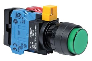 Switch Push Button N.O. DPST Extended Round Button 10A 440VAC 220VDC 745.7VA Momentary Contact Screw Panel Mount