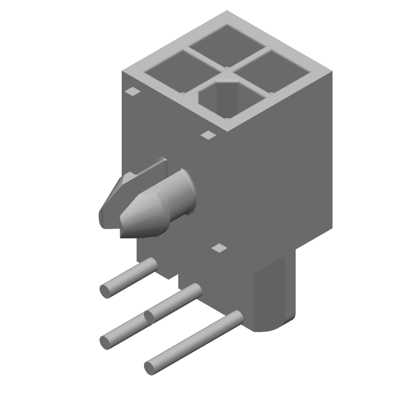4 Pos 9.5A RA Power Connector, Wire-to-Board, Tin-Lead, 600V