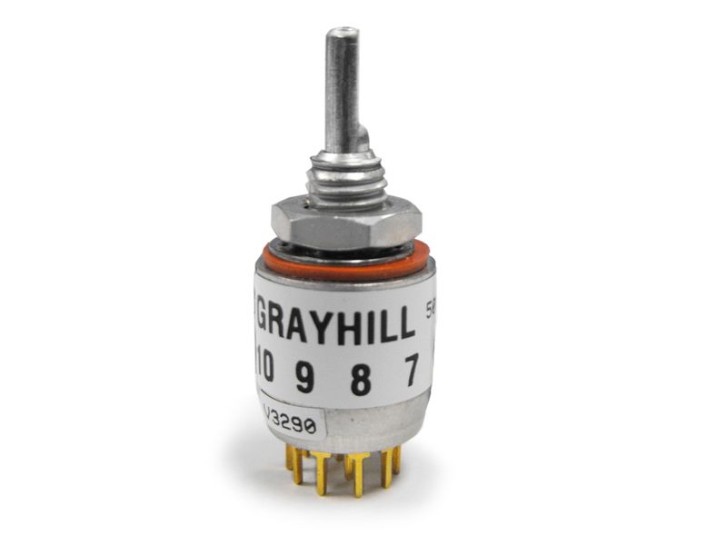 Rotary Switch, SP6T, 6 Pos, 28VDC, 0.2A, Solder, Illuminated