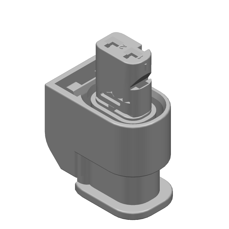 Conn Housing PL 2 POS 4mm Crimp ST Cable Mount Black Box Automotive