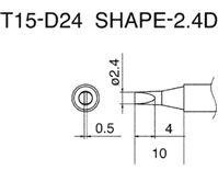 2.4mm Chisel Soldering Iron Tip