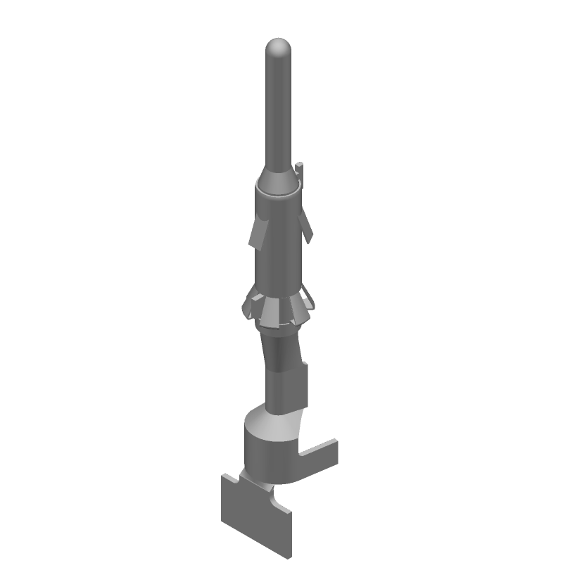Signal Contact Pin, Crimp, Cable Mount, 13-17AWG, Tin Plated