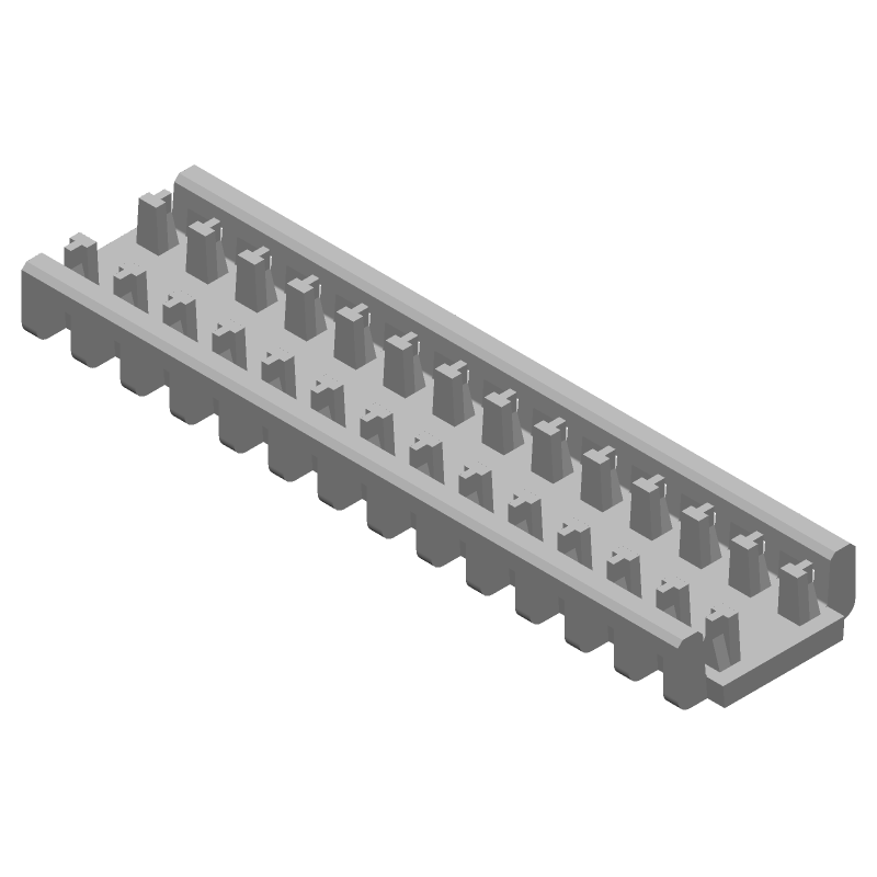 Connector Accessories 14 POS Strain Relief Feed Thru Covers Nylon White