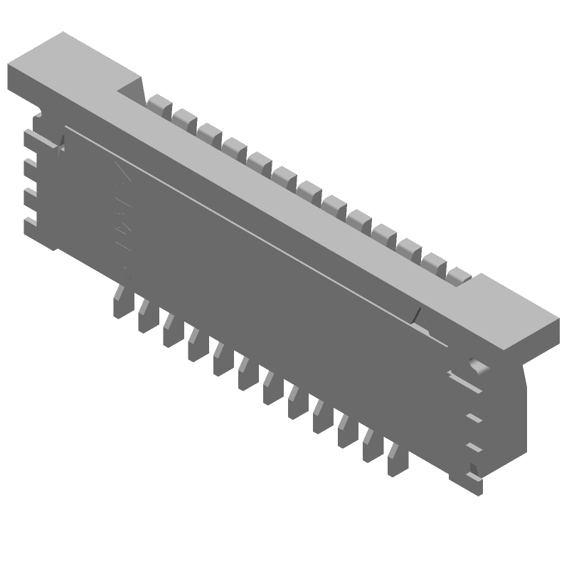 FPC Connector 12 Pos 1mm RA SMD Solder 250V 1A