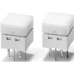 Switch Tactile N.O. SPST Square Button PC Pins 0.05A 24VDC 2.26N Thru-Hole Box