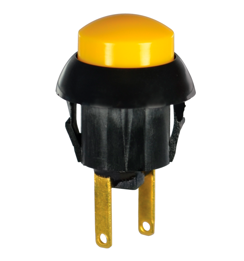 Switch Push Button N.O./N.C. DPST Flush Dome 5A 115VAC 28VDC Momentary Contact Panel Mount Solder