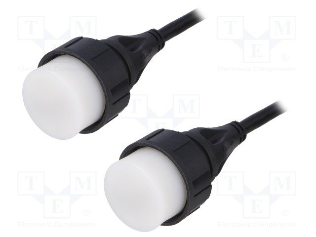 Cat6a Ethernet Cable Assembly, RJ45 Male-Male, 3m, Black, IP68