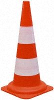 Viso Weighted Red, White 490mm PP Traffic & Safety Cone