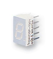 1-Digit 7-Seg Red LED Display, 7.6mm, Through Hole