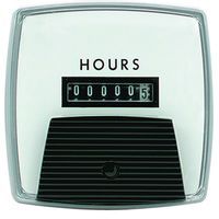 Elapsed Time/Hour Meter;  Motor 120VAC;  60Hz;  2.5in;  New Big Look;  Non-Reset Type