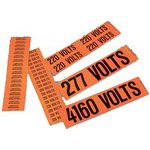 Labels Voltage Label Vinyl Black/Orange 228.6x57.2mm