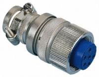 Jaeger 5324 Series, 4 Way Cable Mount Connector Receptacle, Socket Contacts,Shell Size 1, Screw Coupling