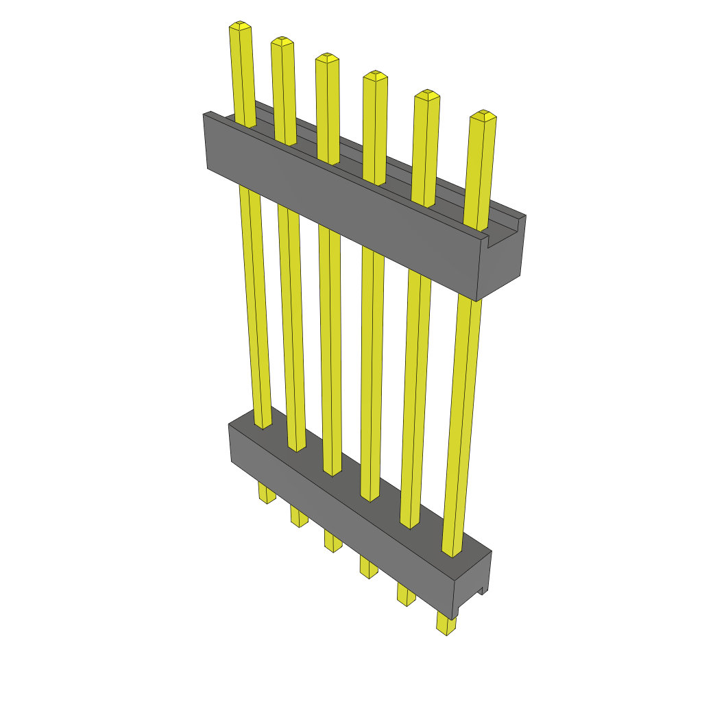 Conn Board Stacker HDR 6 POS 2.54mm Solder ST Top Entry Thru-Hole Bulk