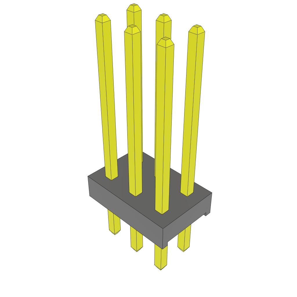 Conn Unshrouded Header HDR 6 POS 2mm Solder ST Top Entry Thru-Hole