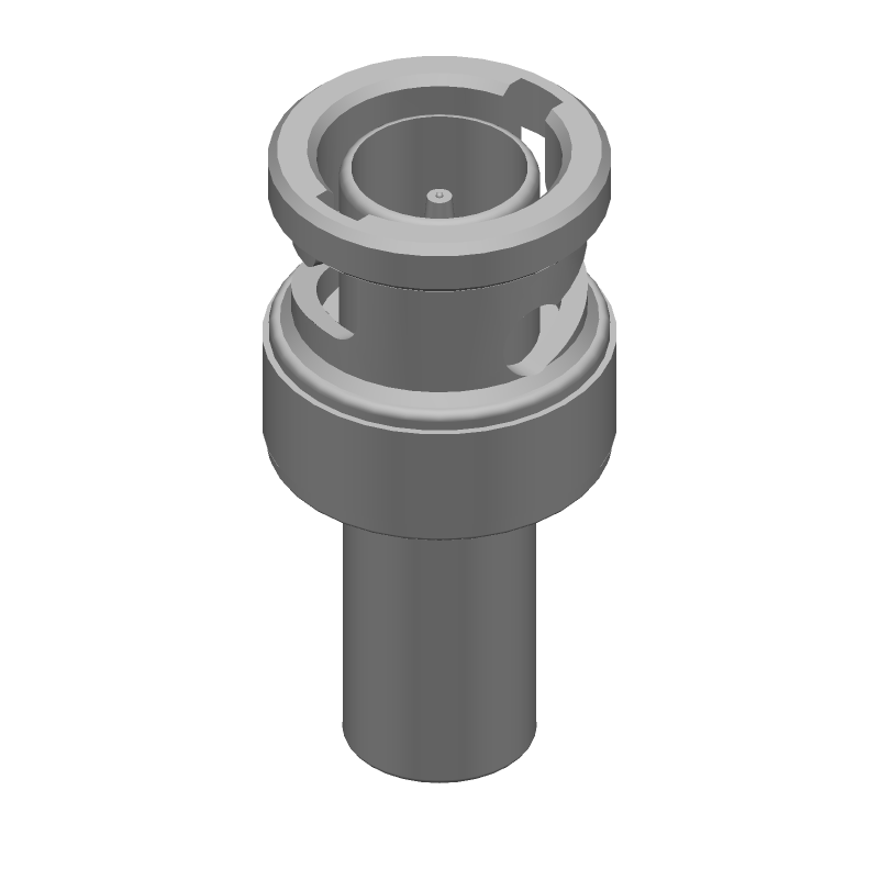 75 Ohm BNC RF Plug Connector, Male, Crimp, Straight, 2GHz
