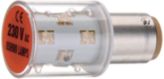 LED indicator lamp BA15d 24. . .28 VAC, OD-Y01SM12B15-24, Oshino Lamps