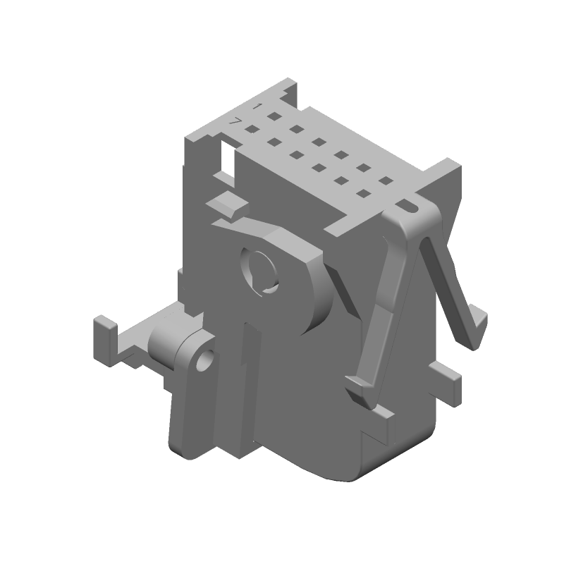 12 Pos 2.54mm Crimp ST Connector Housing, Black, 18-24AWG