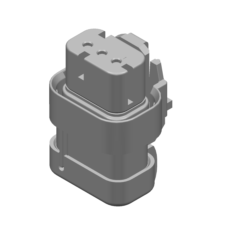 3P Wire-to-Wire Plug Assy, 16A, PBT, Yellow, UL94 HB