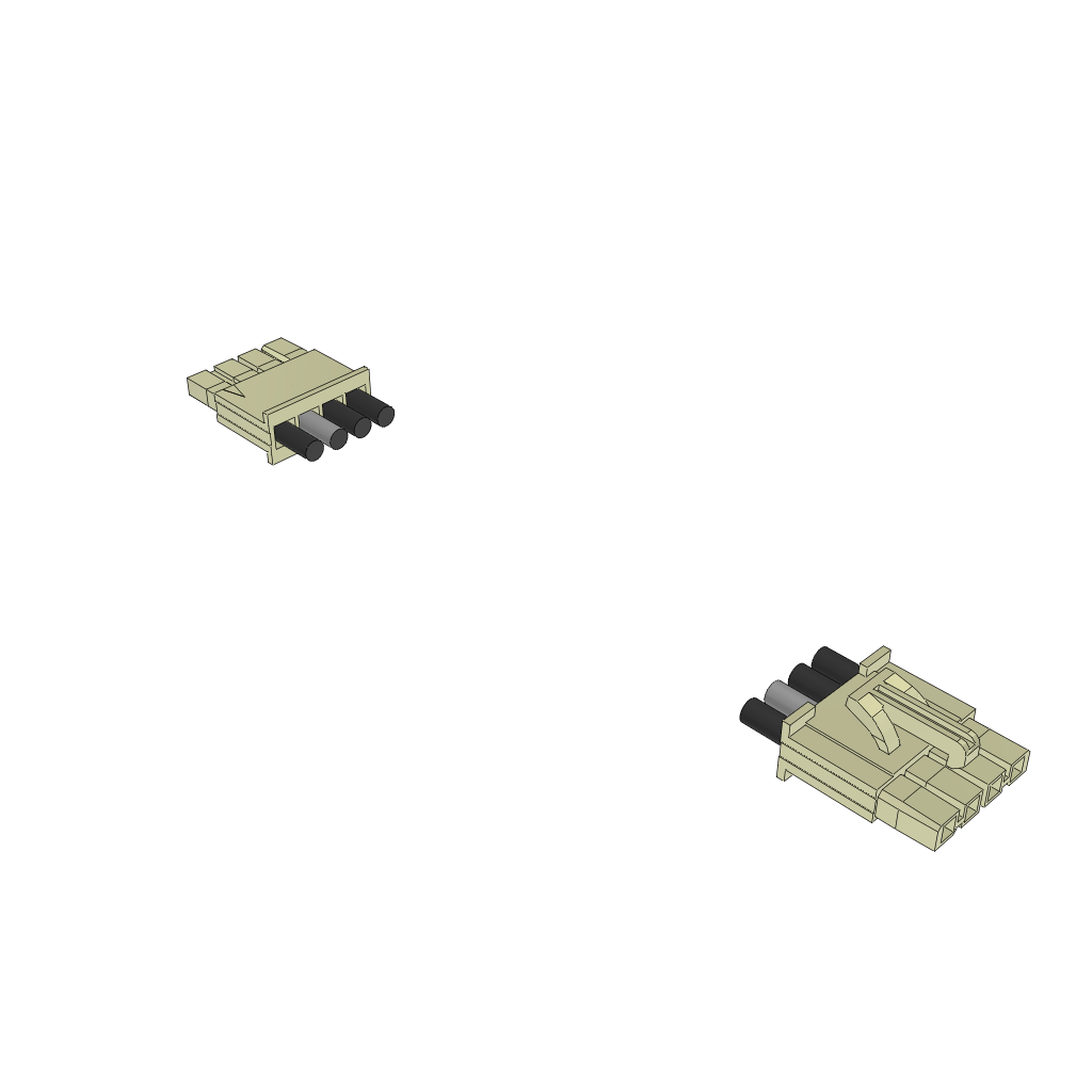 Cable Assembly AC Power 0.406m Power to Power 4 to 4 POS SKT-SKT Crimp-Crimp 18AWG
