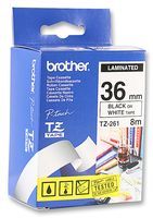 BROTHER         TZE-261             TAPE,  BLACK ON WHITE, 36MM W, 8M L
