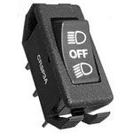 Switch Rocker (ON) OFF (ON) SPDT Quick Connect Curved Rocker 20A 250VAC 14VDC 745.7VA 100000Cycles